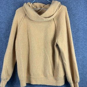 We The Free People Womens Sweater M! Yellow Wool Pullover  Chunky Knit
